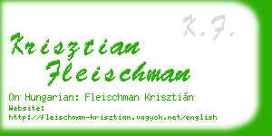 krisztian fleischman business card